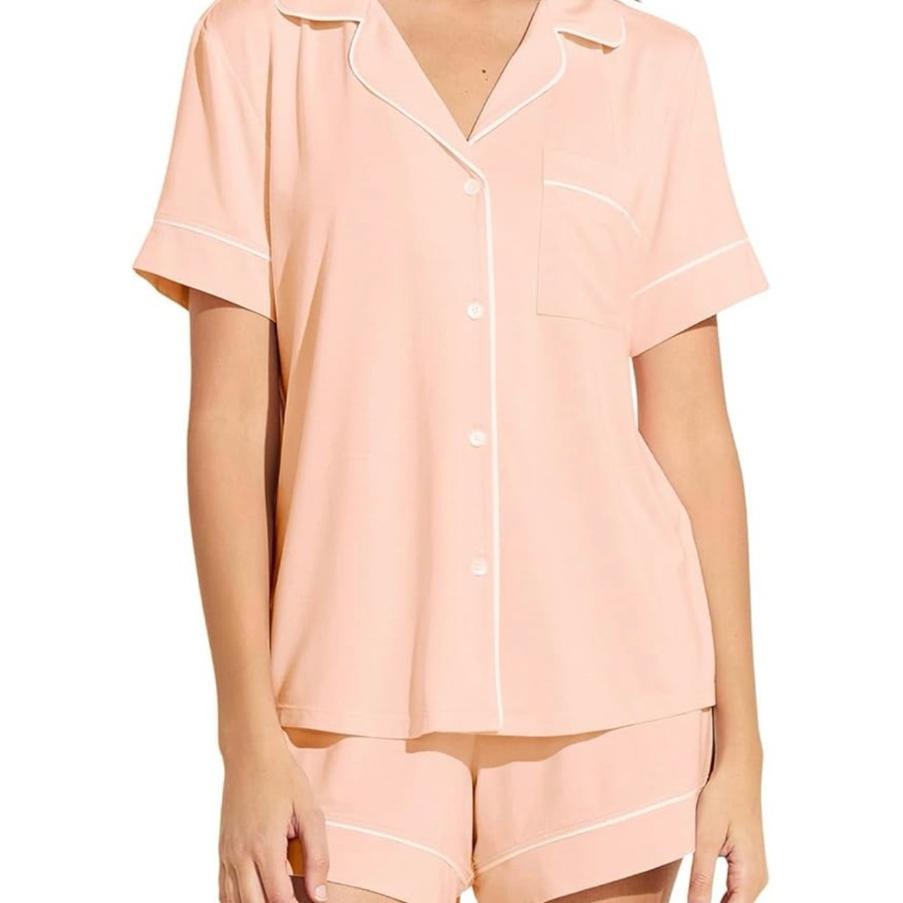 Women's Peach Short Sleeve Pajama Set